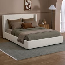 Abode Upholstered Gas Lift Storage Bed Frame