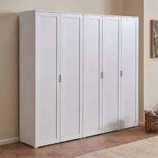 White Willem 5 Door Cupboard Set