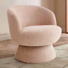 Eloise Chenille Swivel Armchair