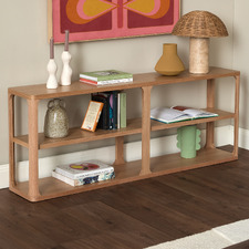 Sally 3 Tier Oak Wood Console Table