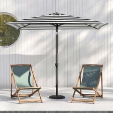 2.7 x 1.8m Brighton Striped Rectangular Market Umbrella
