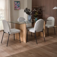 Herve Arch Upholstered Dining Chairs (Set of 4)