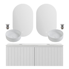 Belmont 1200mm Double Vanity Package with Oval LED Mirror
