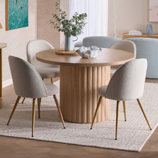 4 Seater Elodie Round Dining Table & Charlie Chair Set