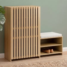 Shania Shoe Cabinet with Bench