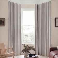 Eden Linen-Blend Blockout S-Fold Curtains (Set of 2)