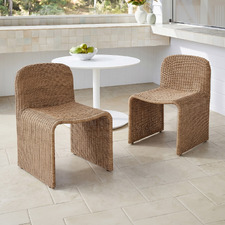 Amara PE Wicker Outdoor Dining Chairs (Set of 2)