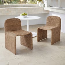 Amara Wicker Outdoor Dining Chairs (Set of 2)