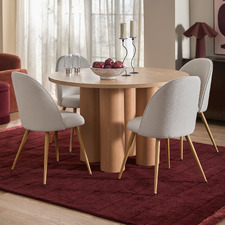 4 Seater Gilmore Dining Table & Charlie Chair Set