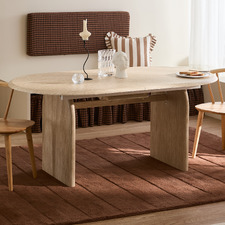 Julius Travertine-Look Extendable Dining Table