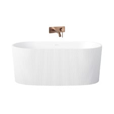 Avalon Fluted Acrylic Bath & Bronze Wall Mixer Package