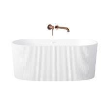 Avalon Fluted Acrylic Bath with Bronze Spout & Wall Mixer Package