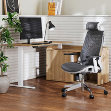 Net Ergonomic Office Chair & Ally Electric Corner Desk Set