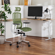 Elite Ergonomic Office Chair & Leo Electric Corner Desk Set