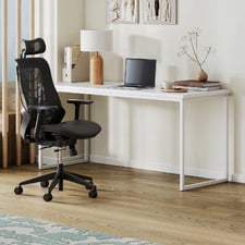 Evan Ergonomic Office Chair & Axel Professional Office Desk Set