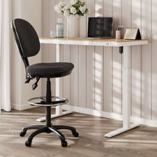 Dylan Drafting Chair & Leo Sit & Stand Desk Set