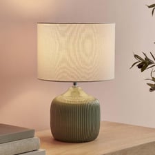 Darcy Ceramic & Linen Bedside Lamp