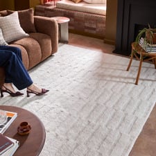 Cloud White Heather Hand-Woven Wool Rug
