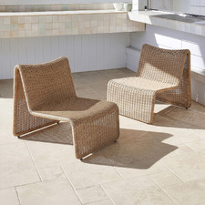 Amori Wicker Outdoor Lounge Chairs (Set of 2)