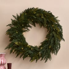 70cm Cedar LED Christmas Wreath