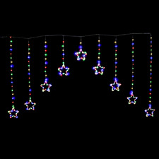 242 LED Star Drop Christmas Curtain Lights