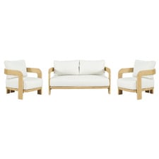 4 Seater Bellara Eucalyptus Wood Outdoor Lounge Set