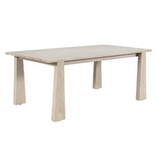 Crescent Eucalyptus Wood Outdoor Dining Table