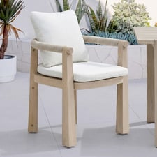 Crescent Eucalyptus Wood Outdoor Dining Chair