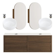 Cali 1500mm Wall Hung Vanity with Basin & Pill Shaving Cabinet Package