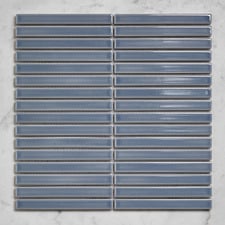 Reid Gloss Blue Kit Kat Porcelain Mosaic Tile