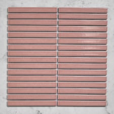 Reid Gloss Blush Kit Kat Porcelain Mosaic Tile