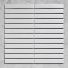 Scout Matte White Kit Kat Porcelain Mosaic Tile