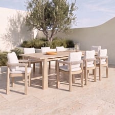 8 Seater Crescent Outdoor Dining Set