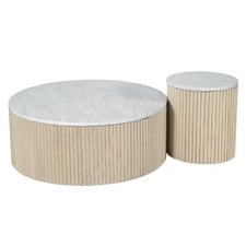 Como Eucalyptus Wood Outdoor Coffee & Side Table Set