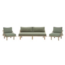 Bilgola Acacia Wood Outdoor Daybed & Lounge Chair Set