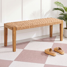 2 Seater Malaga Acacia Wood Outdoor Bench