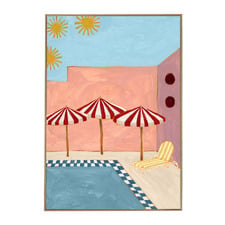Shelly on Vacay Framed Canvas Wall Art