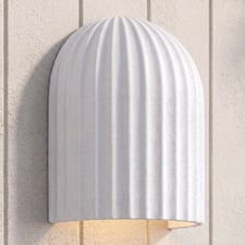 Sia White Ceramic Outdoor Wall Light