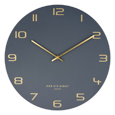 Charcoal Blake Metal Wall Clock