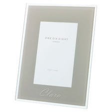 Cool Grey Minerva Glass Photo Frame