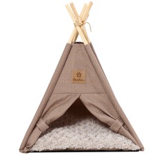 Mustard Woven Spot Pet Tent