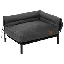 Gunmetal Grey VIP Luxury Elevated Pet Corner Sofa Bed