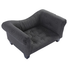 Charcoal Luxe Dog Sofa