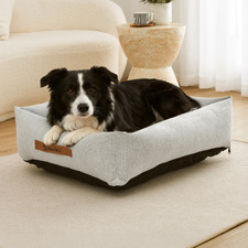 Brody Linen-Look Dog Bed