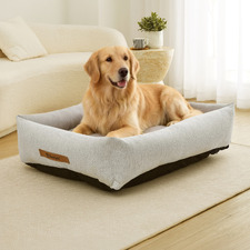 Brody Linen-Look Dog Bed