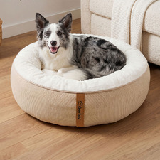 Camden Cotton & Jute Round Dog Bed