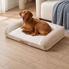 Camden Cotton & Jute Rectangular Dog Bed