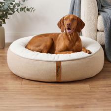 Camden Cotton & Jute Round Dog Bed