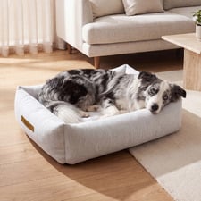 Brody Linen-Look Dog Bed