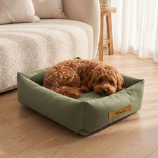 Brody Linen-Look Dog Bed